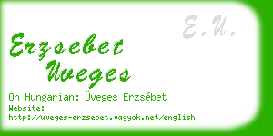 erzsebet uveges business card
