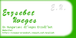 erzsebet uveges business card